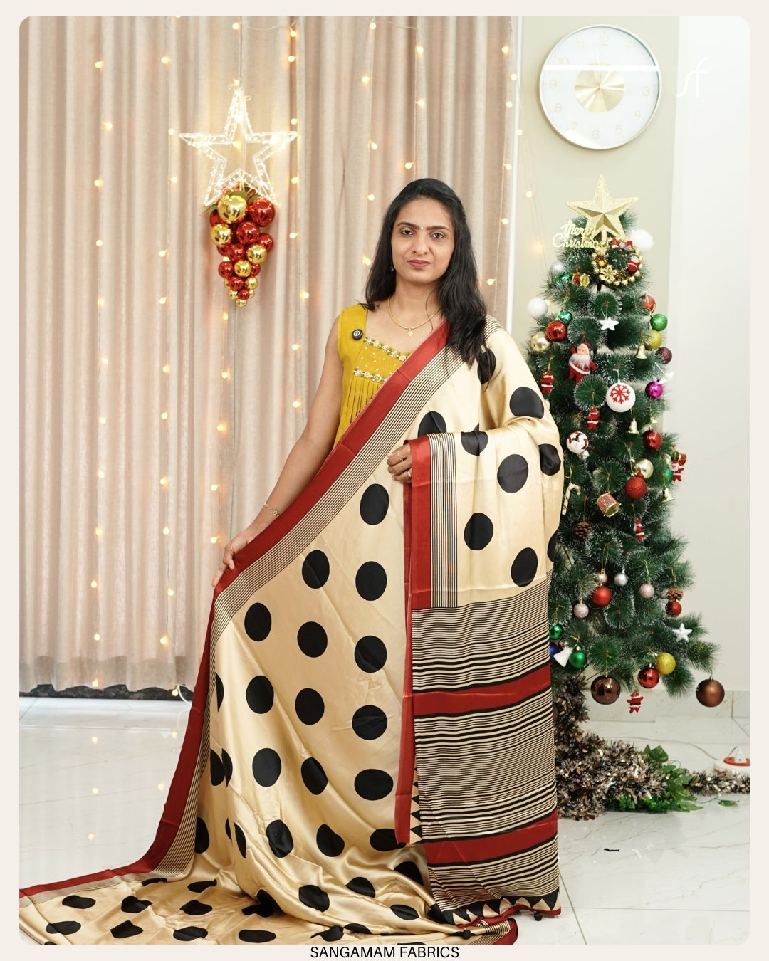 POLKA DOT SEMI MODAL SILK SAREE
