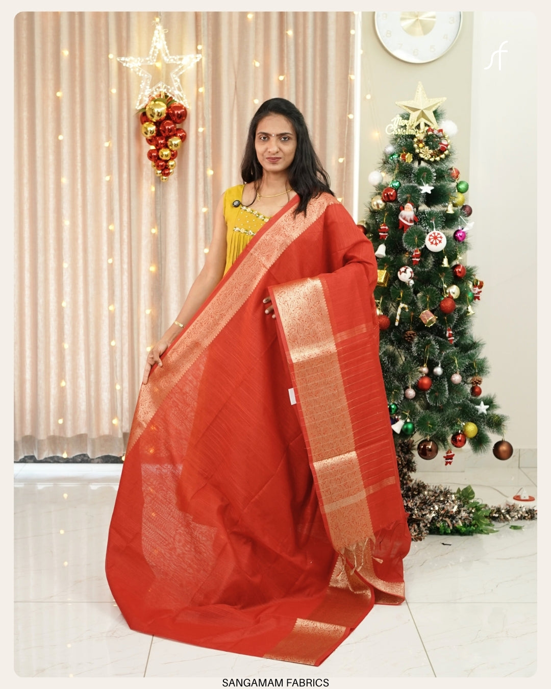 SEMI  CHANDERI SILK SAREE