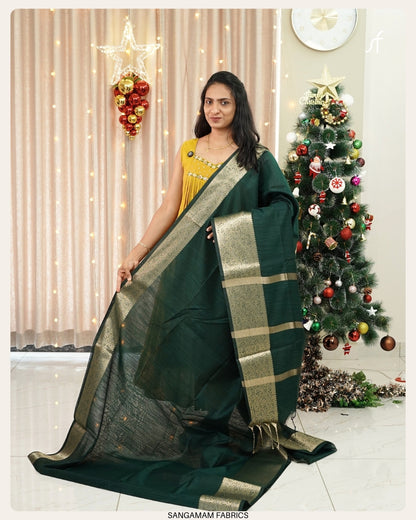 SEMI  CHANDERI SILK SAREE