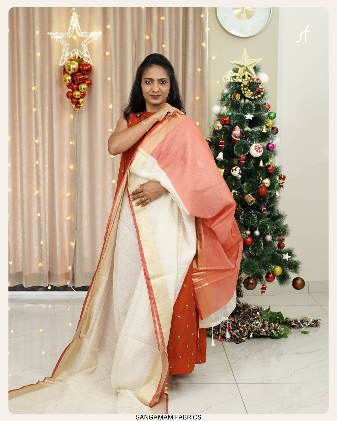 SEMI CHANDERI SILK SAREE