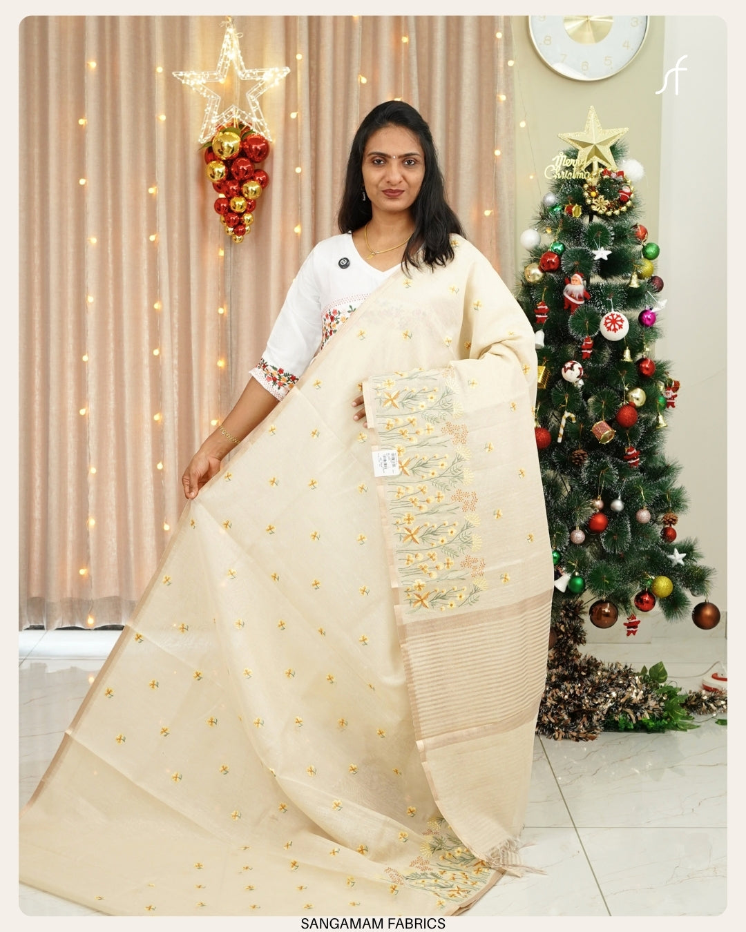 FLORAL EMBROIDERY  SAREE