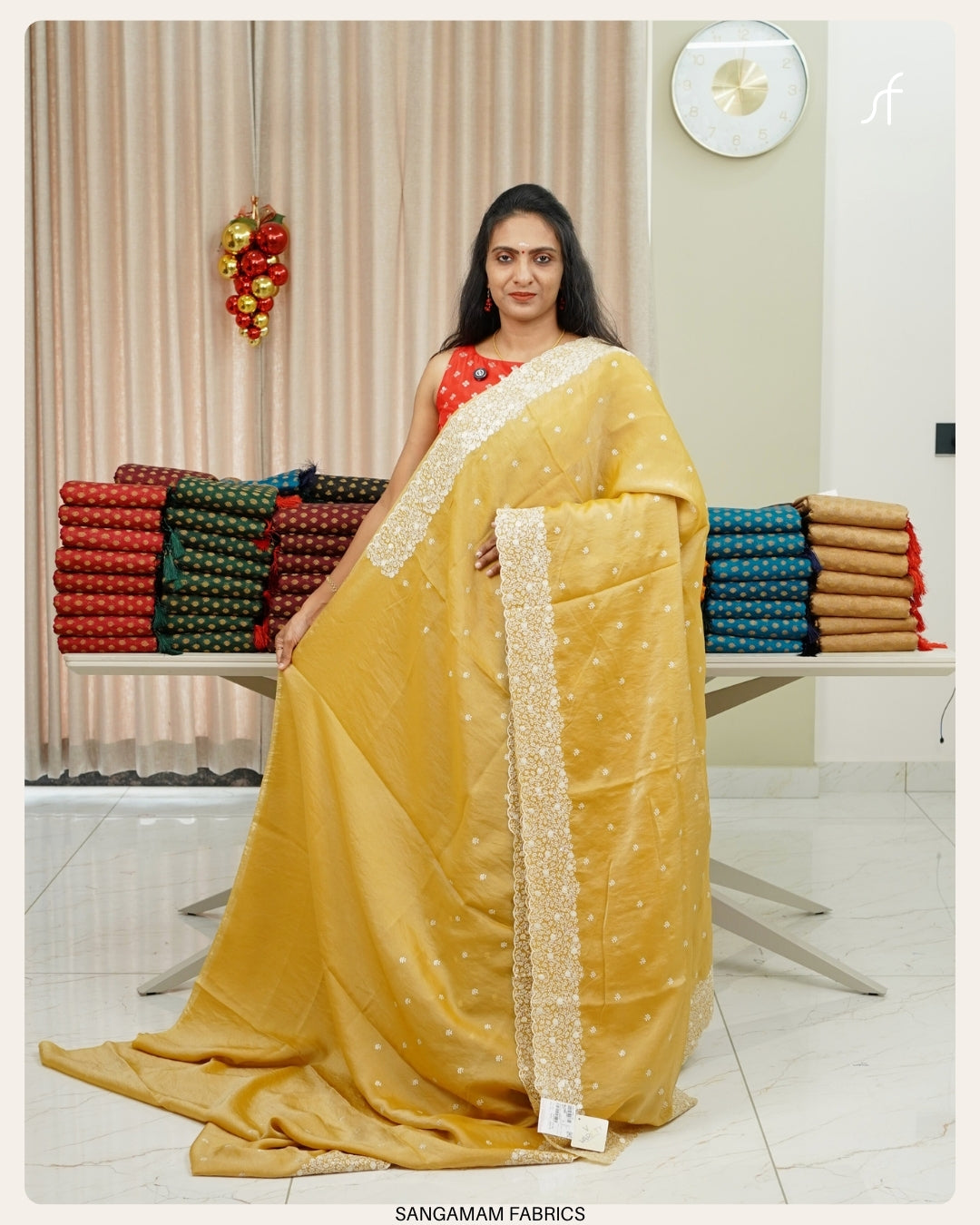 SOFT VELVET ORGANZA SAREE