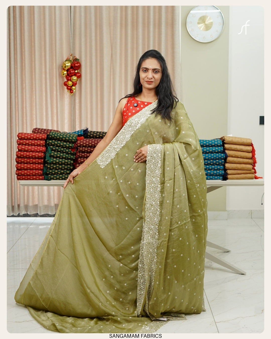 SOFT VELVET ORGANZA SAREE