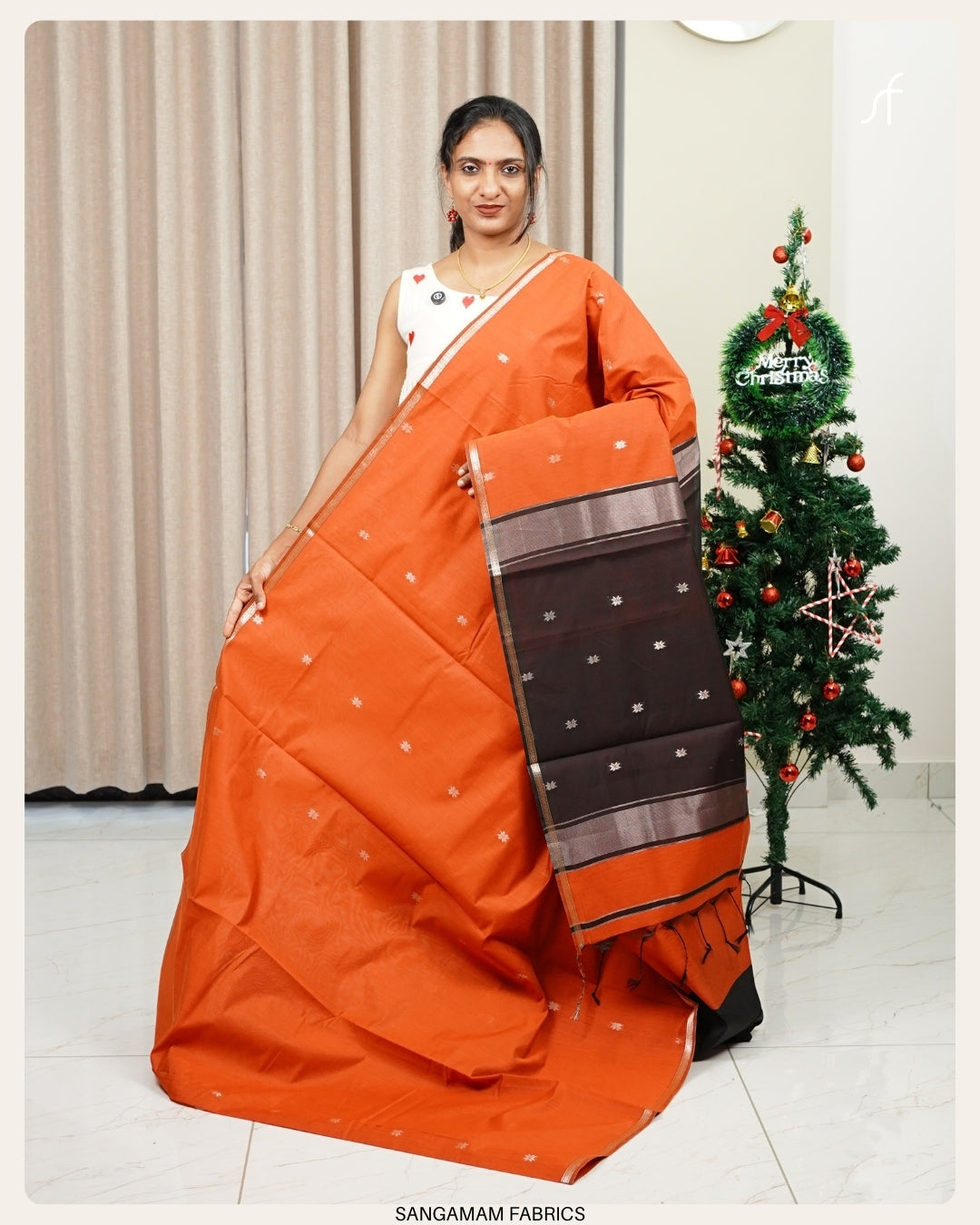 SEMI MAHESHWARI SILK SAREE