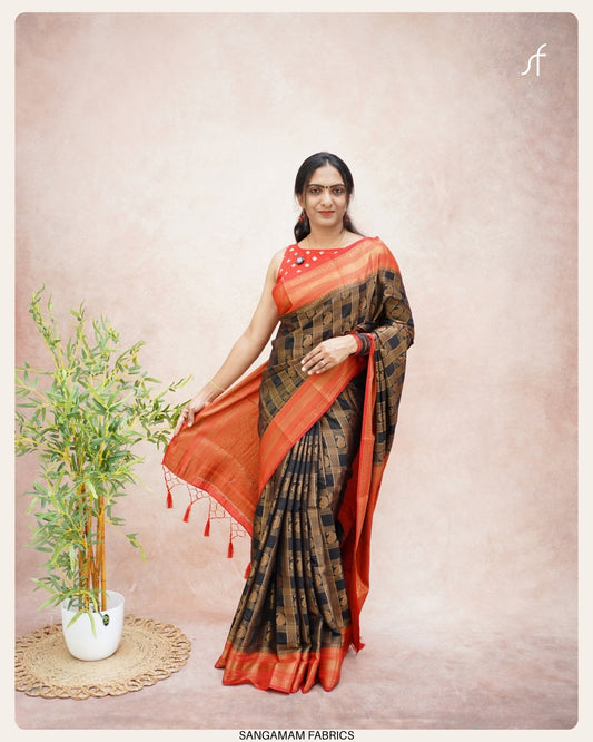 SEMI GEORGETTE BANARASI SAREE