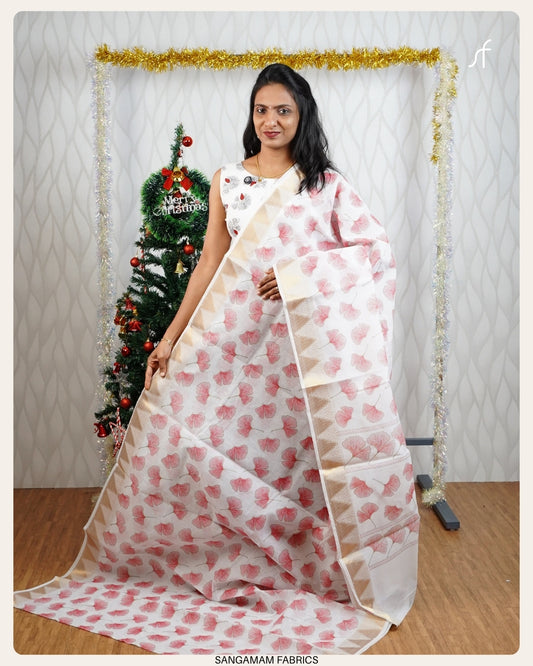 SYNTHETIC COTTON PRINTED  SAREE