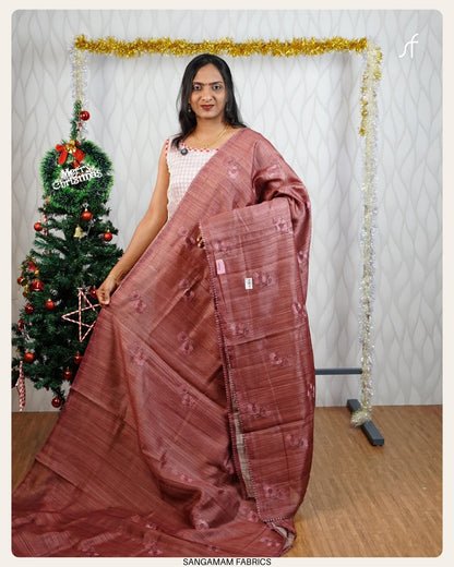 GHICHA  TUSSAR SILK SAREE