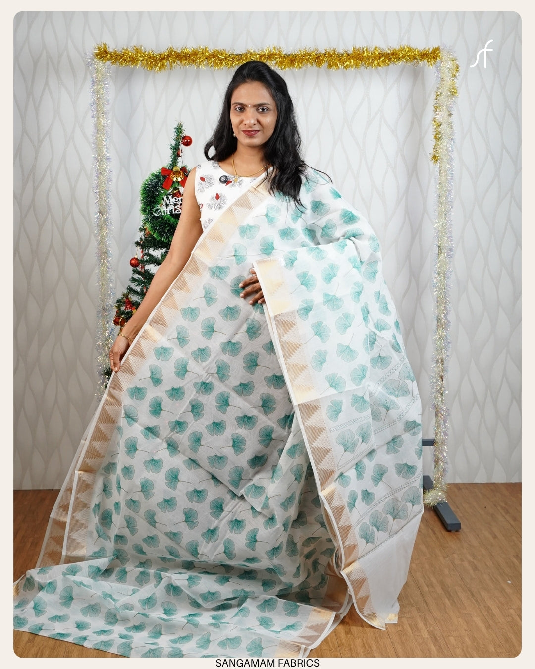 SYNTHETIC COTTON PRINTED  SAREE