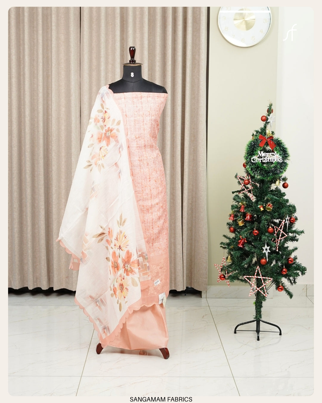 SEMI LINEN  UNSTITCHED SALWAR SUIT