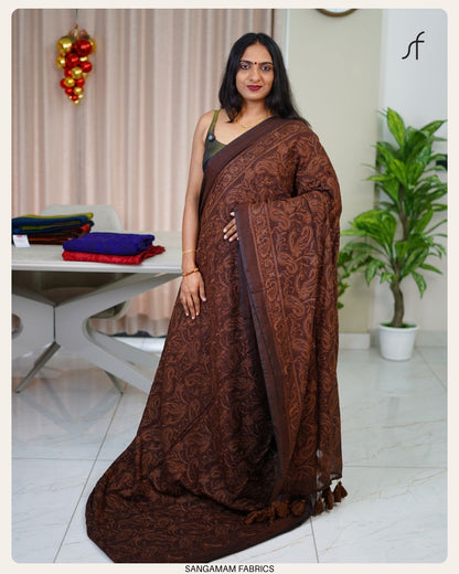 MULL COTTON CHIKANKARI SAREE