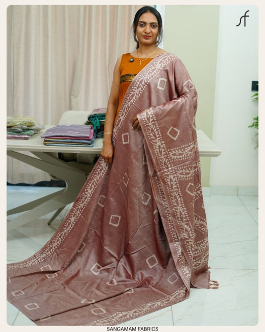 SEMI TUSSAR SILK SAREE
