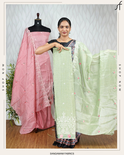 NET COTTA  SALWAR SUIT