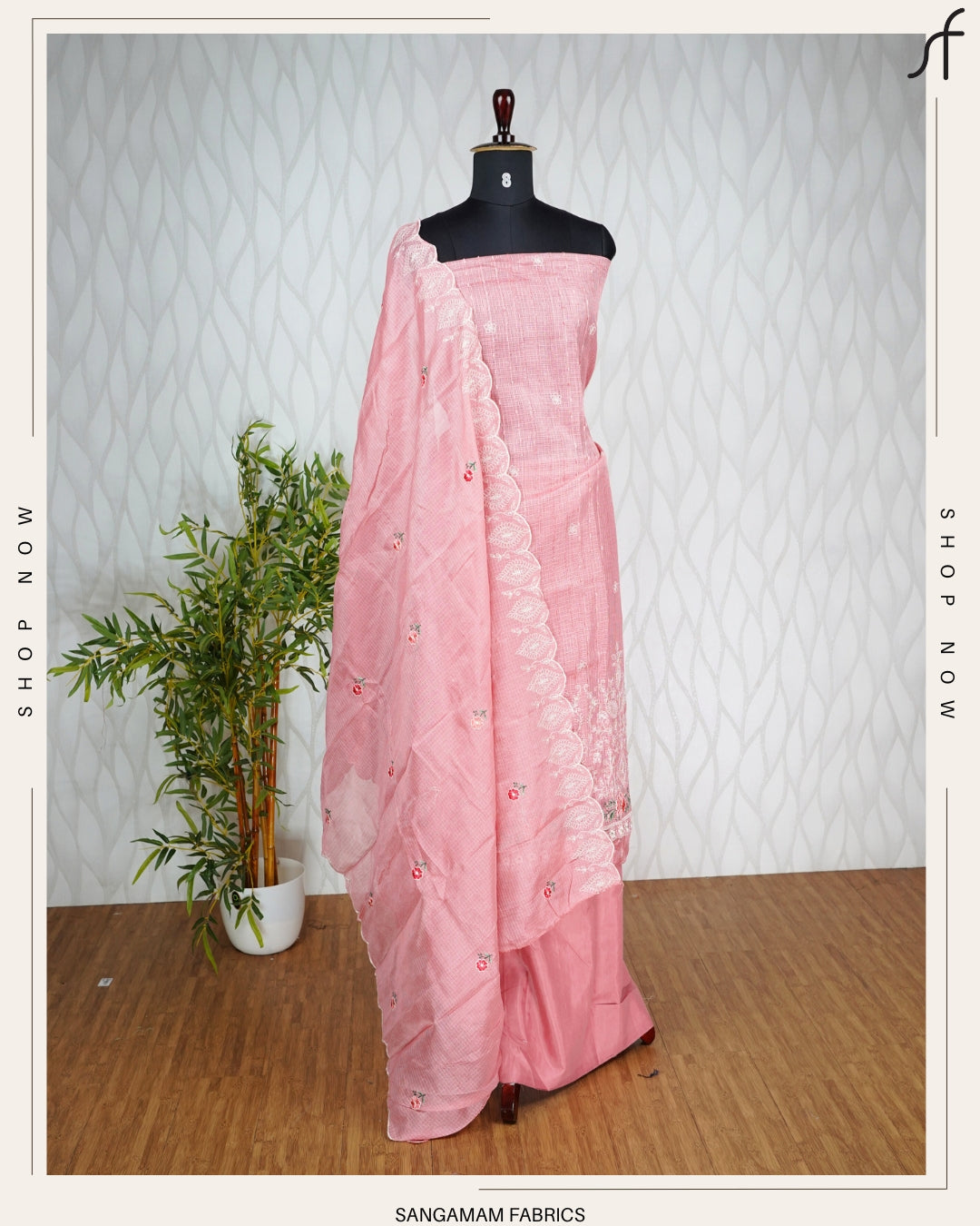 NET COTTA  SALWAR SUIT