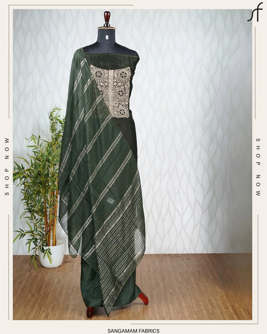 CRUSHED SILK SALWAR SUIT