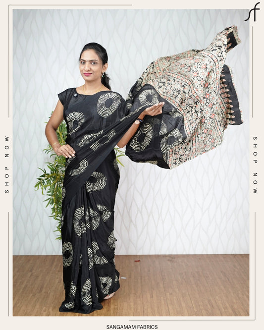 BANDHANI PRINTED SEMI MODAL SILK SARE
