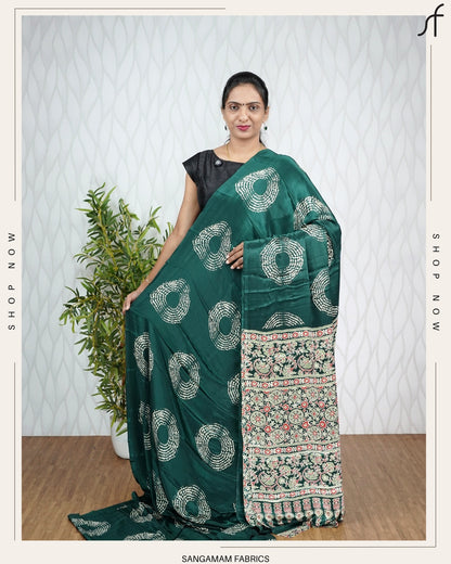 BANDHANI PRINTED SEMI MODAL SILK SARE