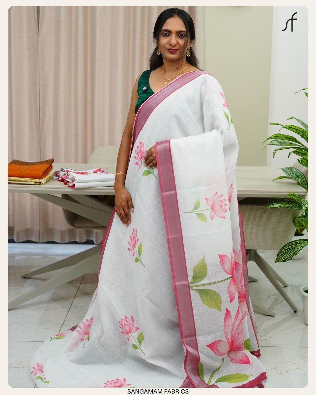 SEMI LINEN SAREE