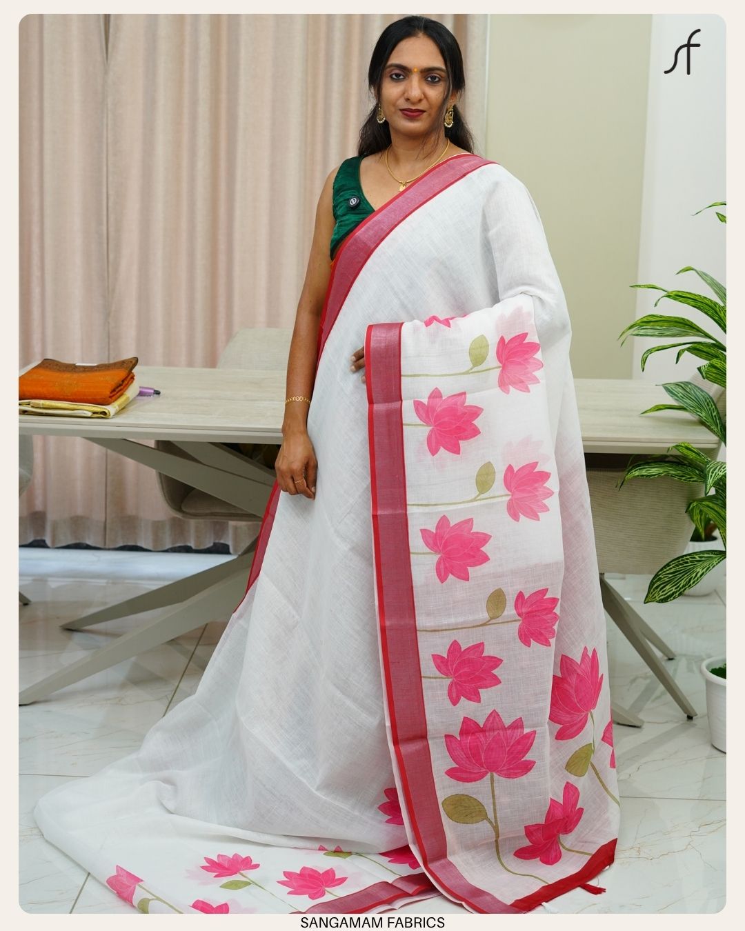 SEMI LINEN SAREE