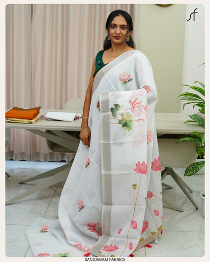 SEMI LINEN SAREE