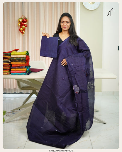 CHROCHET DETAILED SAREE