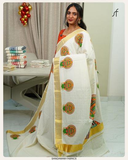 KADHAKALI PRINTED SET SAREE