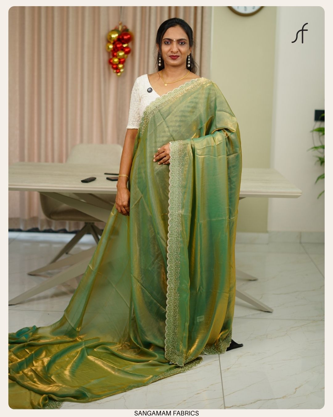 VELVET ORGANZA SAREE