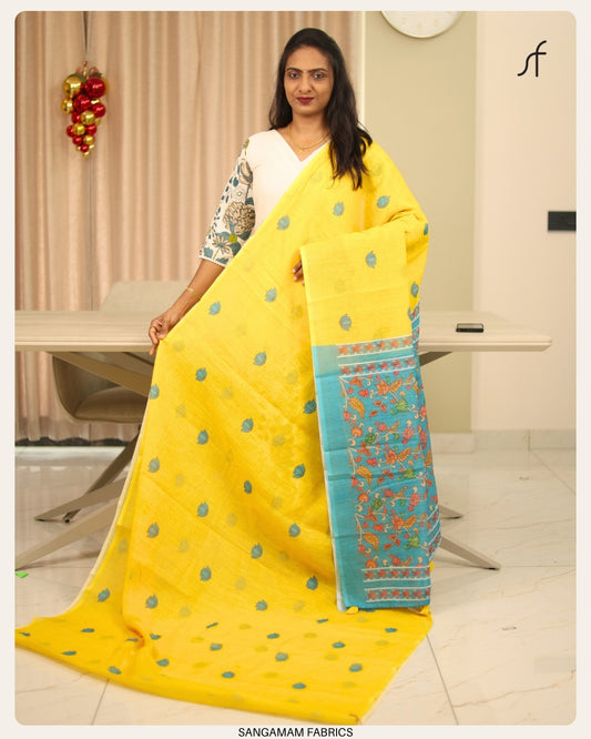 SEMI LINEN SAREE