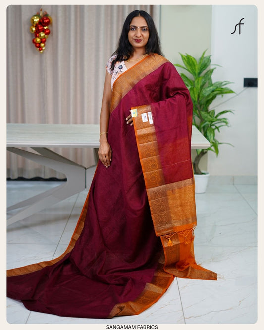 LINEN JUTE SAREE
