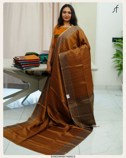 GHICHA TUSSAR SILK SAREE