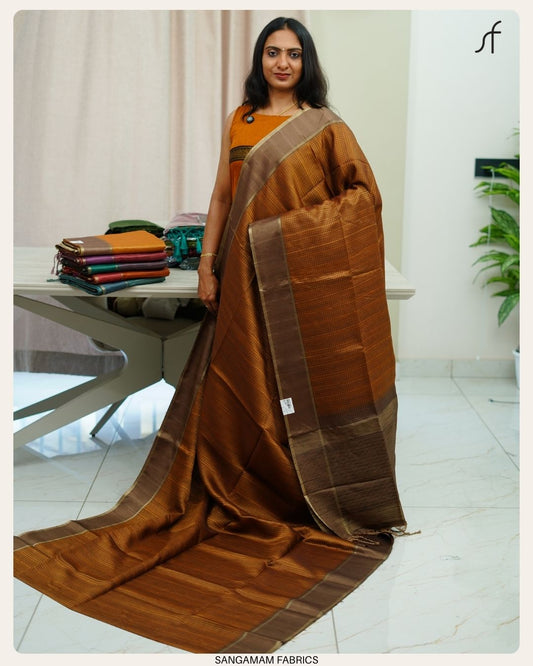 GHICHA TUSSAR SILK SAREE