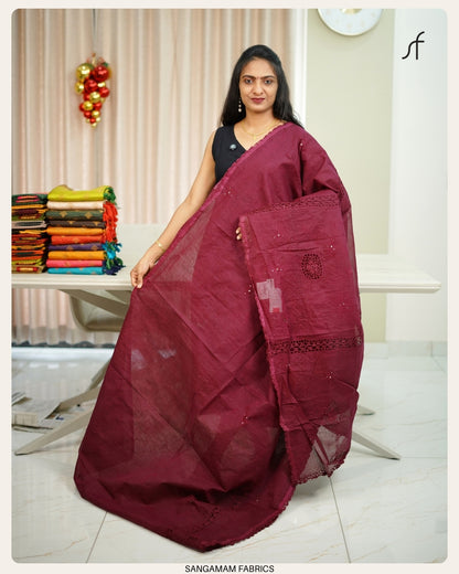 CHROCHET DETAILED SAREE