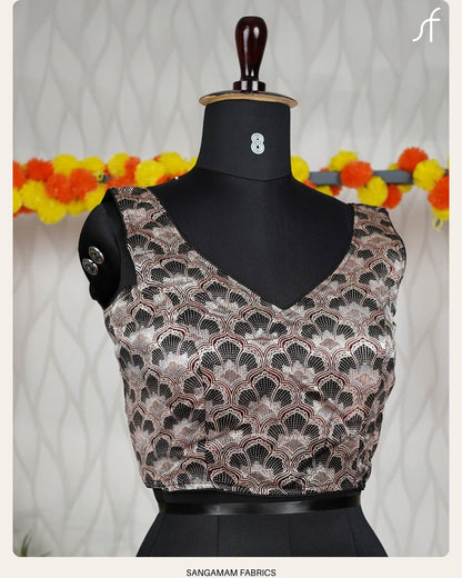 AJRAKH DETAILED MODAL BLOUSE