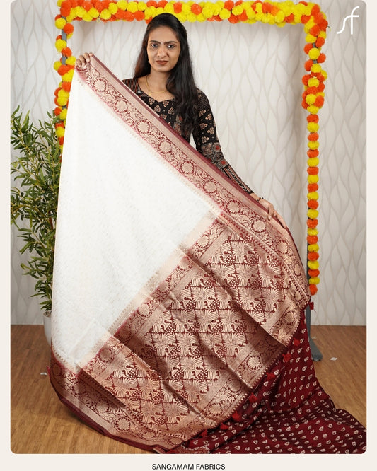 SEMI JUTE BANARASI SAREE
