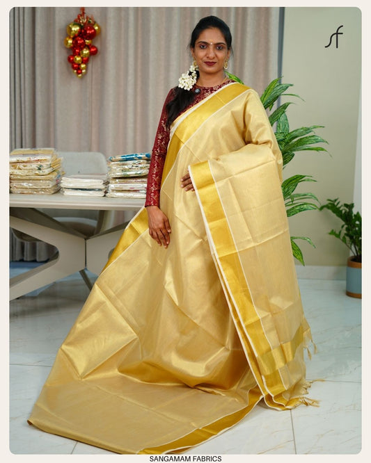 GOLDEN TISSUE SET SAREE
