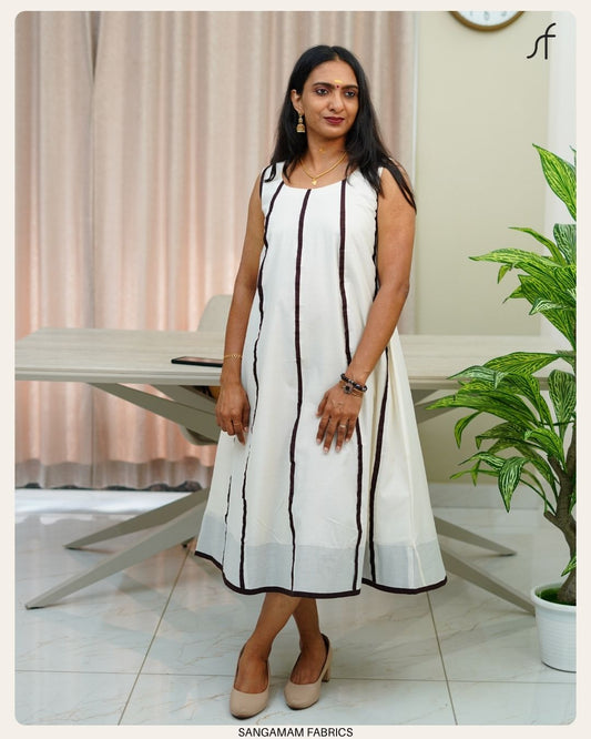 PANEL CUT DETAILED DRESS