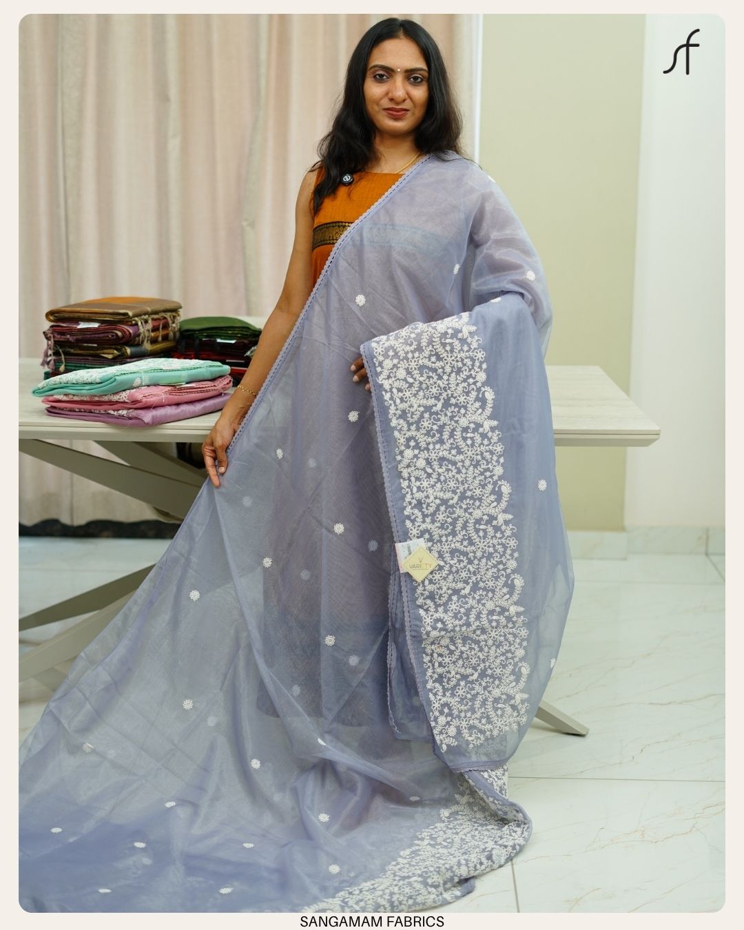 NET ORGANZA SAREE