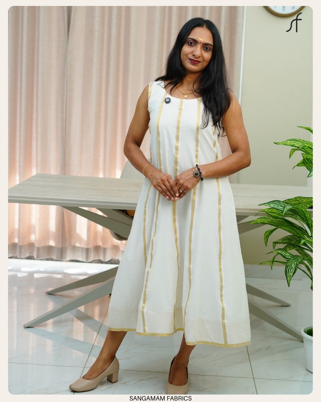 A LINE COTTON DRESS