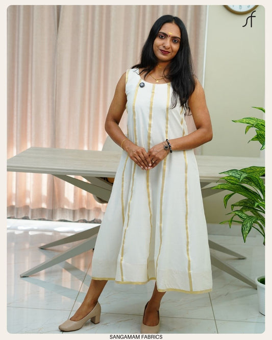 PANEL CUT DETAILED DRESS