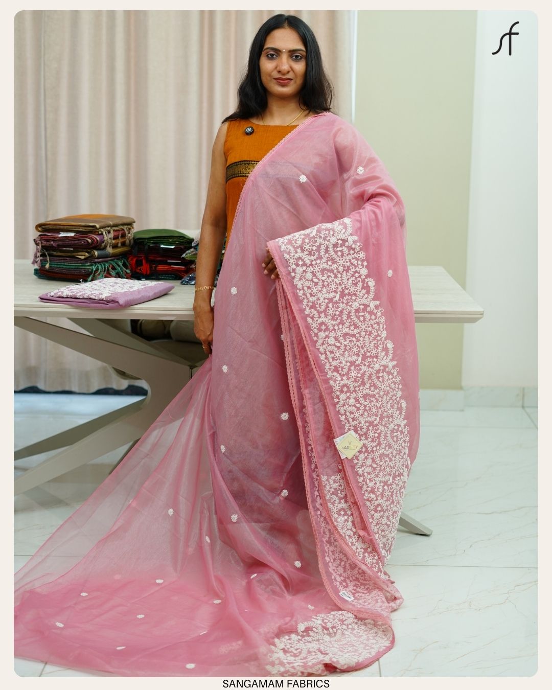 NET ORGANZA SAREE