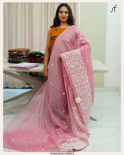 NET ORGANZA SAREE