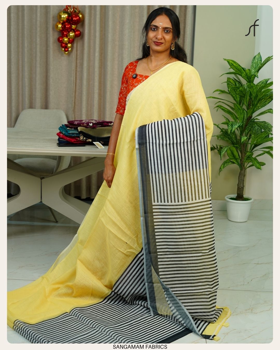 SEMI LINEN SAREE