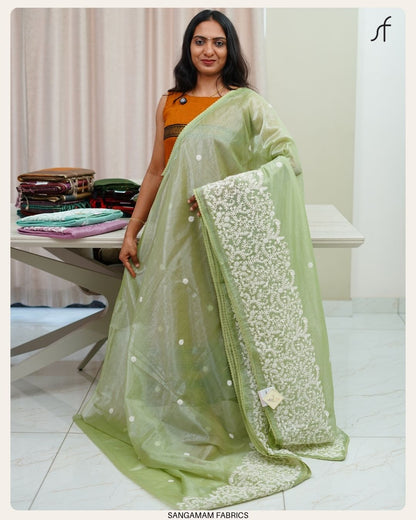 NET ORGANZA SAREE