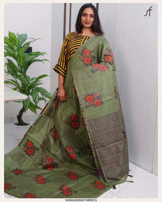 SEMI TUSSAR SILK SAREE