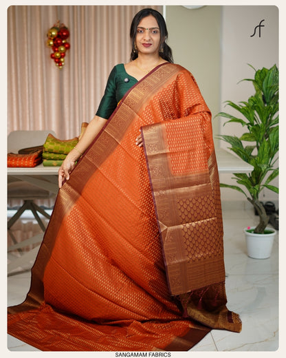BANARASI SAREE (BURNED ORANGE)