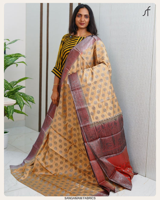 SEMI TUSSAR SILK SAREE