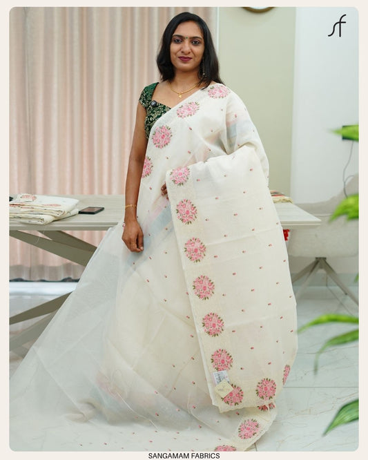 NET COTTA SAREE