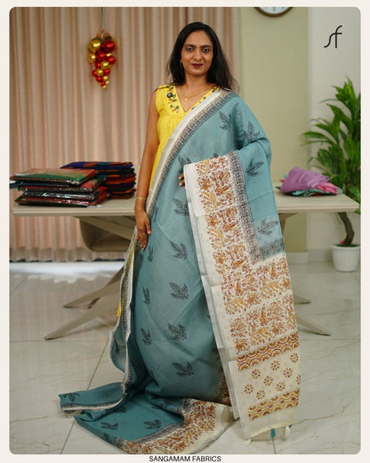NET COTTA SAREE