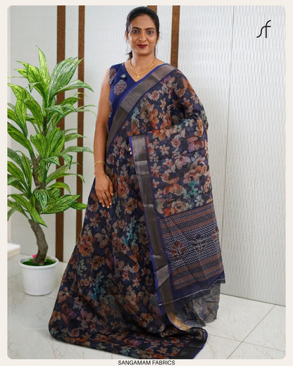 SEMI LINEN SAREE