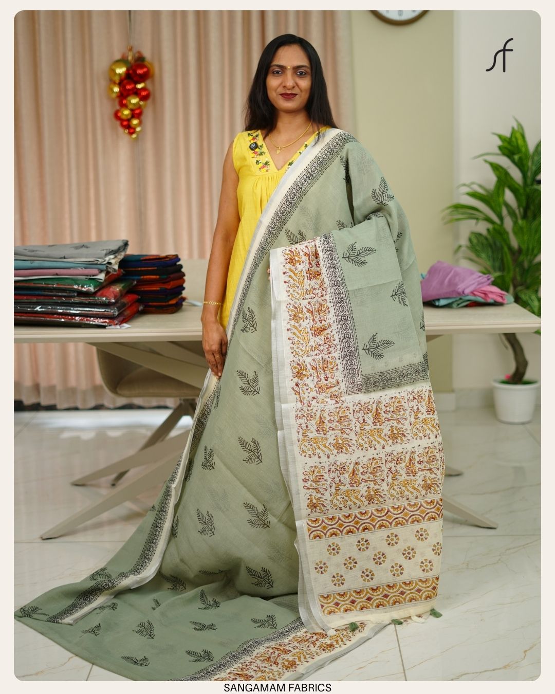 NET COTTA SAREE