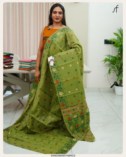 SEMI CHANDERI SILK SAREE
